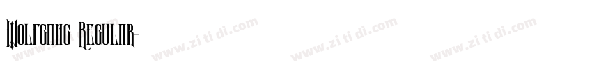 Wolfgang Regular字体转换